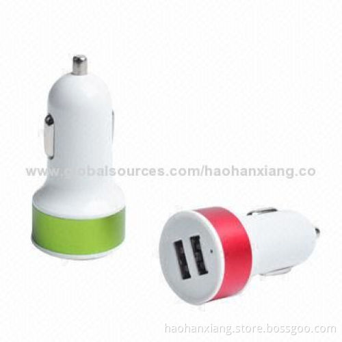 5V/2.1A 2-port car charger for iPhone 4/4S